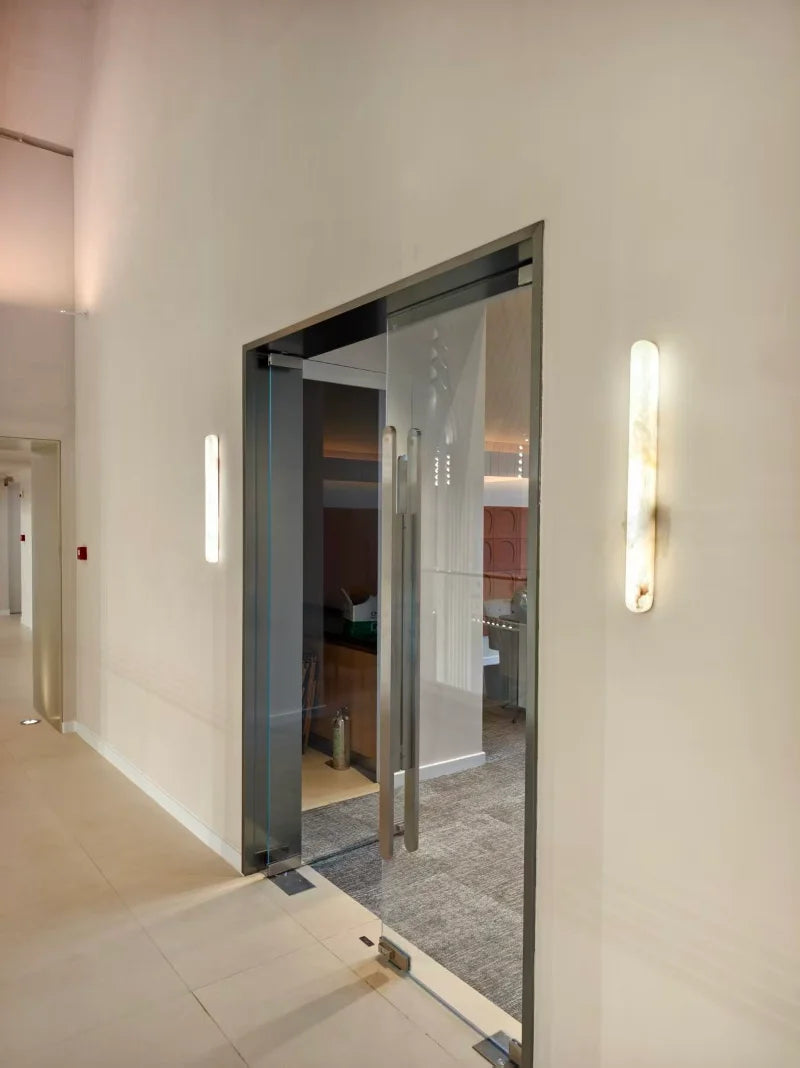 LED Spanish Imported Natural Marble Wall Lamp Designer Style Villa Living Room Hotel Bedroom Bedside Wall Lamp Indoor Home Decor