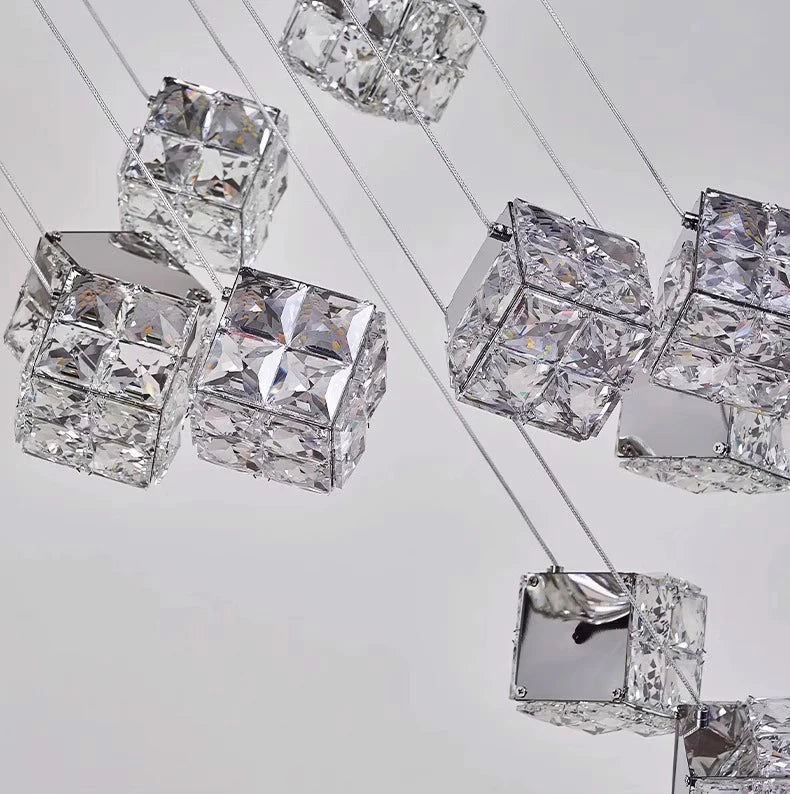 Modern home decoration crystal chandelier, stair Pendant lamp, living room Pendant lights, interior lighting