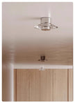 Modern Round Crystal Bedside Lamp Bedroom Living Room Italian LED Sconce Minimalist Art Circular Corridor Mirror Wall Lights