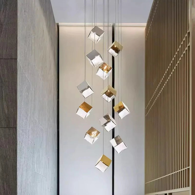 Nordic home decoration, stair chandelier, living room and dining room Pendant lights, ceiling light, indoor lighting