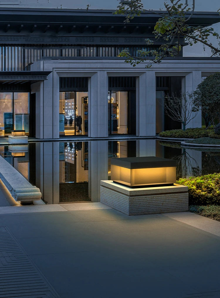 Modern Stainless Steel Door Post Lamp Villa Door Pillar Lamp Outdoor Waterproof Garden Lawn Lamp Landscape Lighting