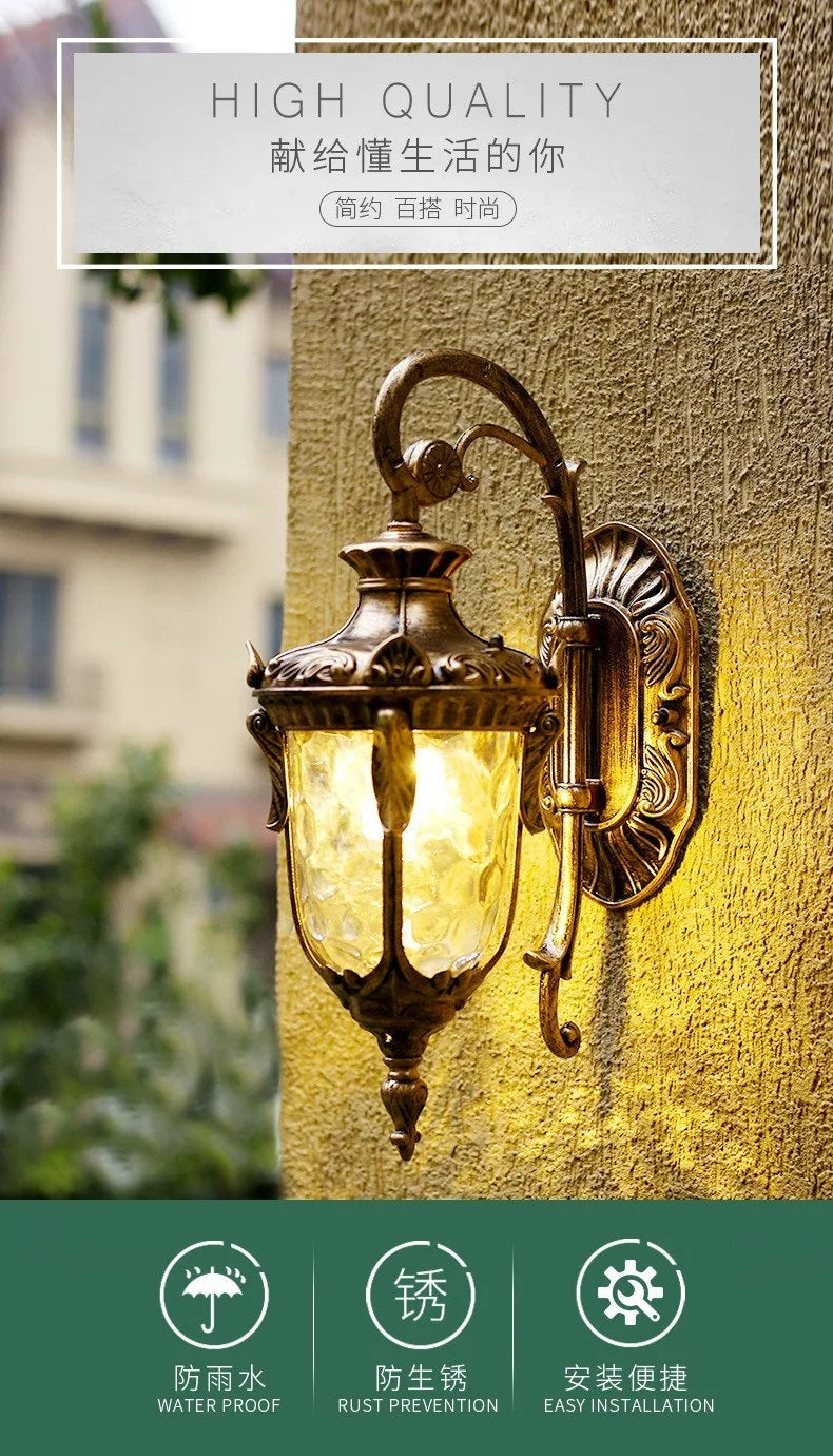 DurableEuropean Outdoor Wall Lamp Indoor And Outdoor Waterproof Led Wall Lamp Simple Corridor Gate Balcony Villa Courtyard Lamp