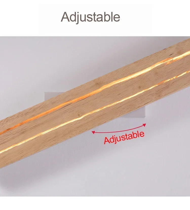 Modern Mirror Led Light Bedside Lamp Wabi Sabi Nordic Cracked Wood Wall Lamp for Living Room Hallway Office Decoration Lamp