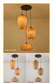 2026 Newest Bamboo Pendant Lamps Ceiling Lights Rattan Wicker Lustre Hand Knit Braiding Suspended Home Dining Braided Decor Hot
