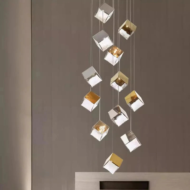 Nordic home decoration, stair chandelier, living room and dining room Pendant lights, ceiling light, indoor lighting