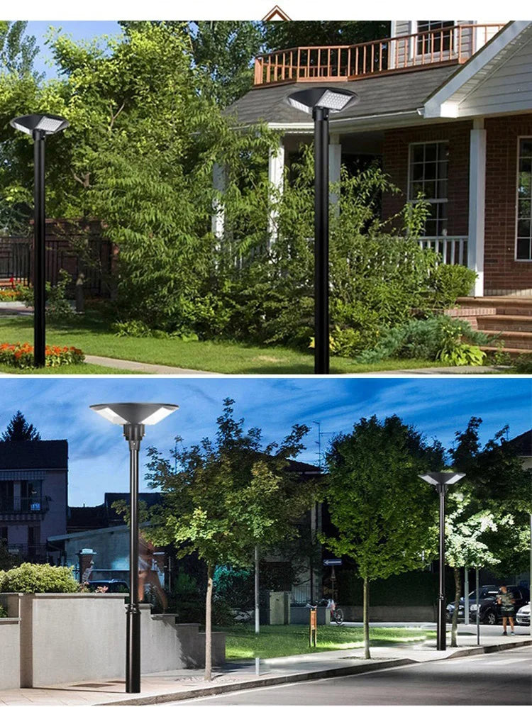 Solar Street Light 300W 400W 500W Waterproof Yard Lamp PIR Motion Sensor Garden Outdoor UFO Lighting with Remote