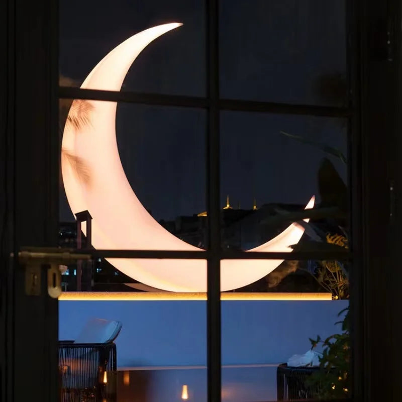 Decorative light Garden courtyard landscape Luminous crescent floor Waterproof solar light