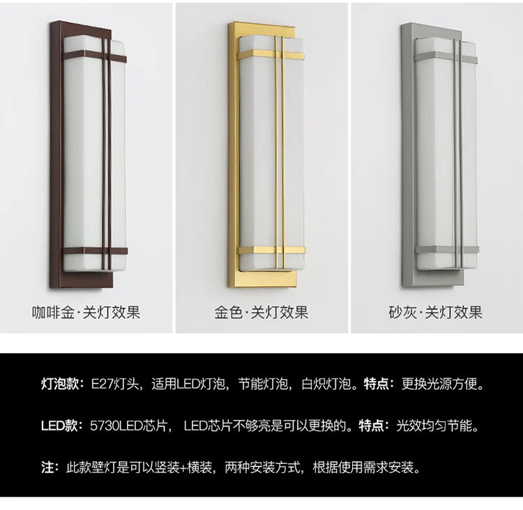 Outdoor wall lamp waterproof wall lamp Internet celebrity creative balcony aisle stairs bedroom living room new Chinese