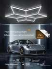 LED Garage Light Diamond Honeycomb Light Car Wash Shop Film Ceiling Car Beauty Workstation Light 126W 6500K