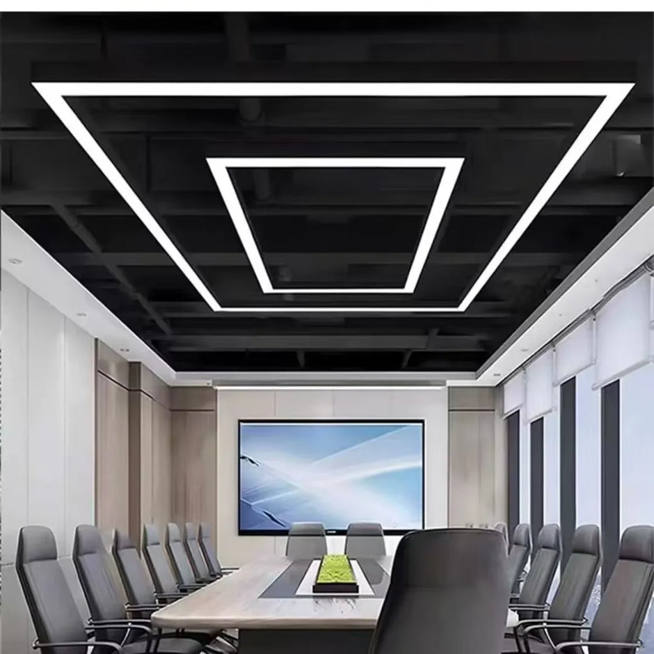 Modern minimalist geometric pendant lights, for dining room, gym, office, LED hollow office pendant lights
