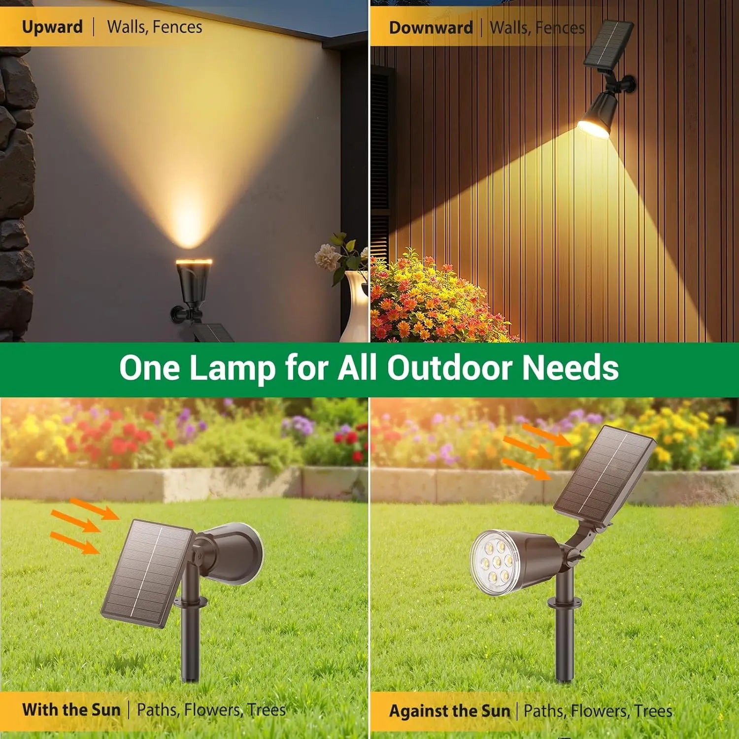 9LED Solar Powered Lights Outdoor Garden Waterproof IP65 Wall Lamps Motion Sensor Light Spotlight Path Yard Lawn Landscape Decor