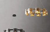 2026 Pendant Light For Bedroom Living Room Kitchen Dining Table Bar Home Decor Modern LED Glass Tile Suspension Lamp Smoke Gray