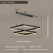 2026 LED Square Pendant Light For Dining Room Bedroom Living Room Home Loft Decor Modern Black Aluminum Hanging Lamp