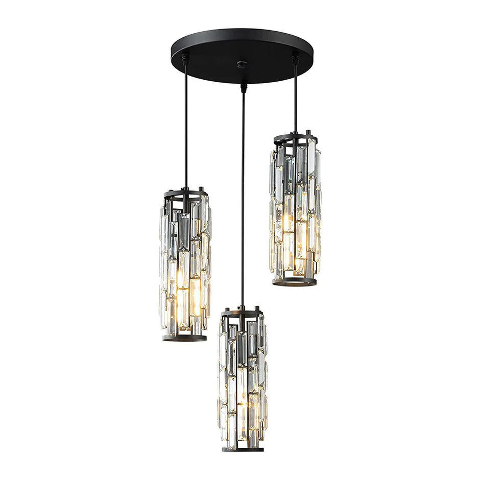 Crystal Pendant Lamp American Industrial-style Home Décor Lighting Fixtures for Kitchens, Dining Rooms, Parlor and Bedrooms