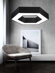 Modern minimalist geometric pendant lights, for dining room, gymnasium, LED hollow pendant lights, supermarket circular lights