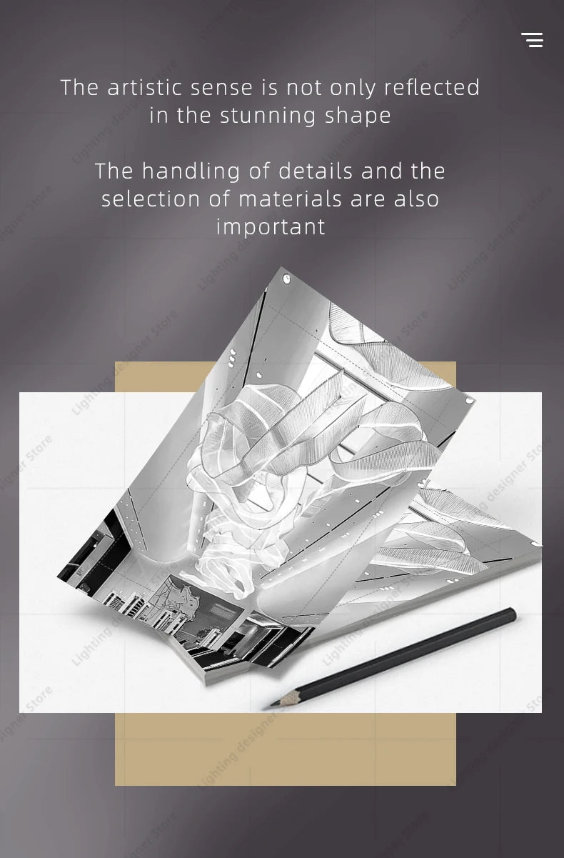 Hotel Living Room Hanging Led Chandelier Hotel Restaurant Large Led Chandelier Modern Pendant Light Glass Lights Lobby