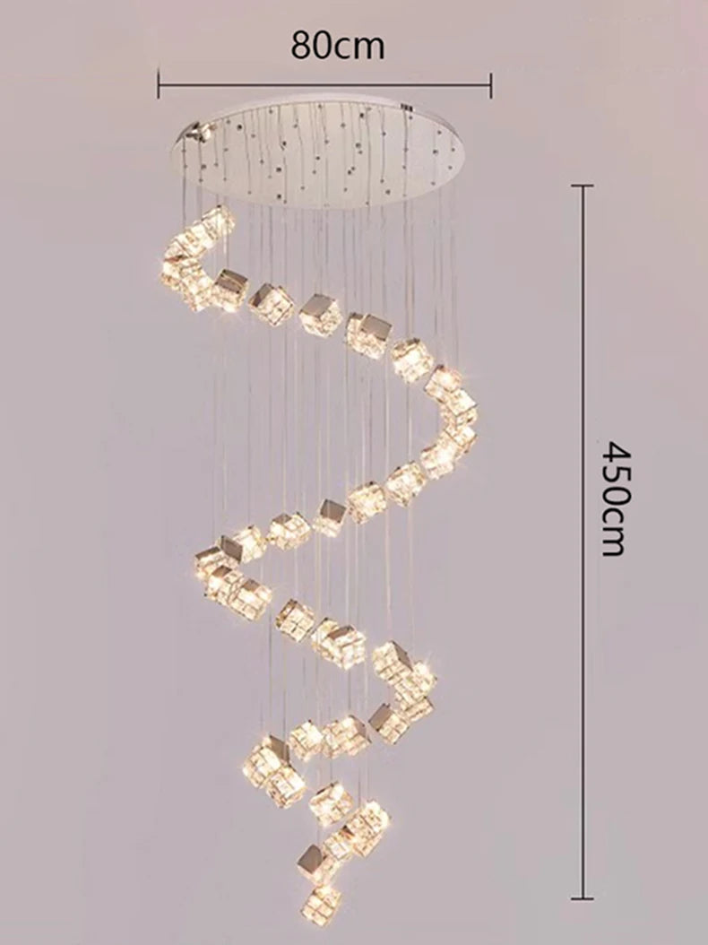 Modern home decoration crystal chandelier, stair Pendant lamp, living room Pendant lights, interior lighting