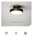 Modern LED Ceiling Light Copper Lamp For Bedroom Living Room Light Nordic Round Gold Black Entryway Corridor Aisle Decor Fixture