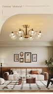 Modern LED Glass Ball Chandeliers Living Room Dining Table Salon Chandelier Bedroom Ceiling Chandelier Home Decoration Lighting