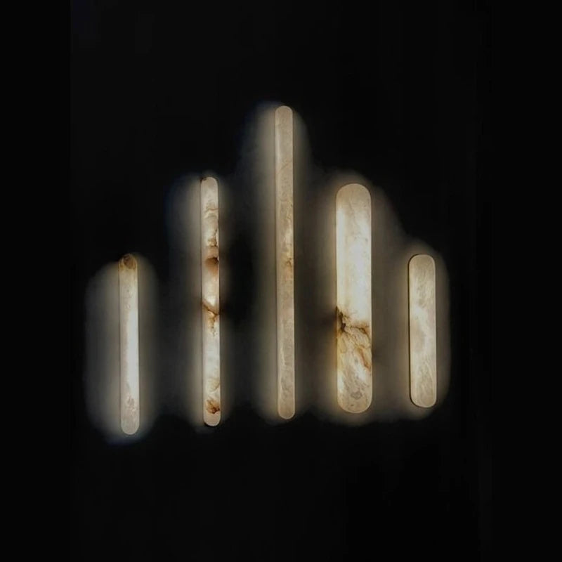LED Spanish Imported Natural Marble Wall Lamp Designer Style Villa Living Room Hotel Bedroom Bedside Wall Lamp Indoor Home Decor