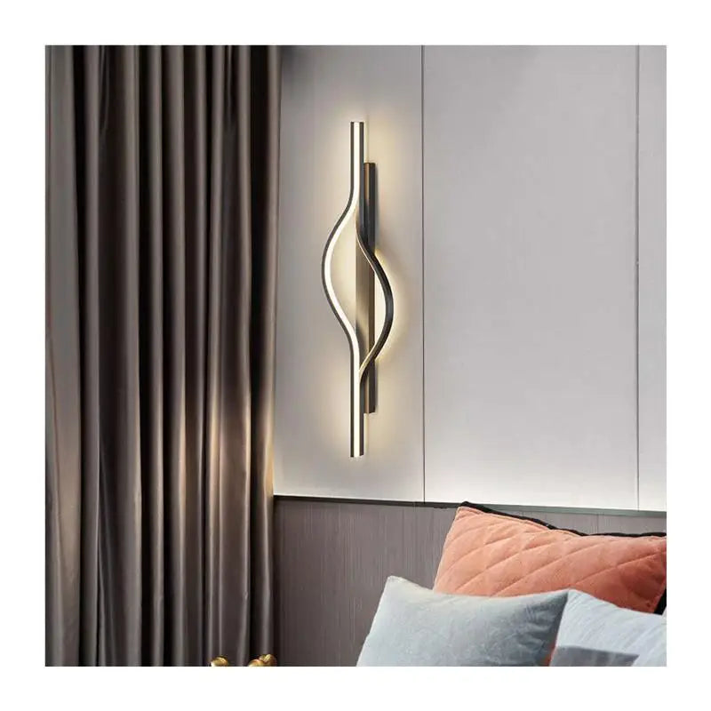Minimalist Wall Lamp Living Room TV Background Wall Lamp Light Luxury Style Long Strip Lighting Line Bedroom Bedside Wall Lamp