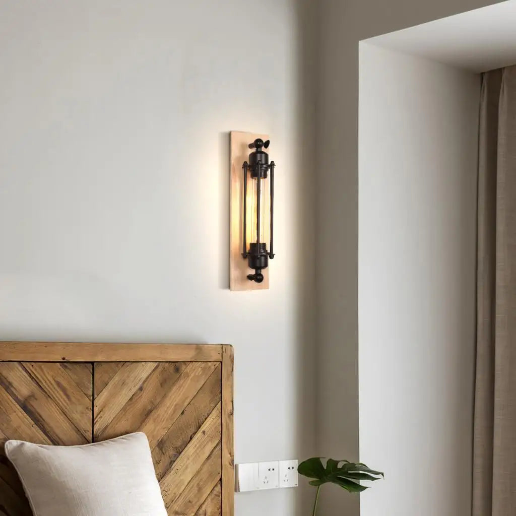 Retro Industrial Iron Wall Light Corridor Staircase Restaurant Loft Wall Sconce Bedroom Bedside Lamp Home Decor Indoor Lighting