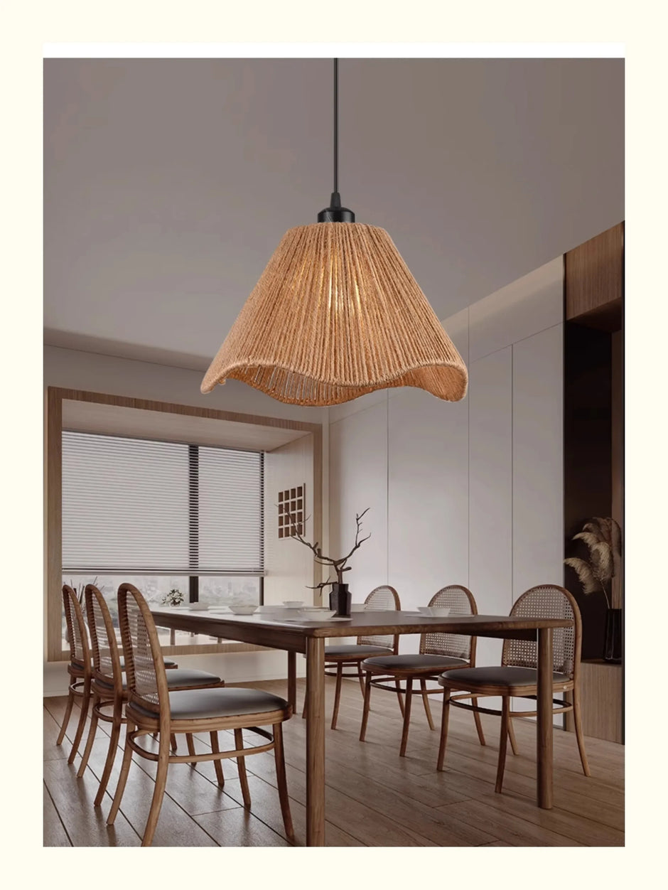 2025 Handmade Woven Restaurant Pendant Light Hemp Rope Light Bedroom Light Restaurant Japanese Style Room Decoration Pendant Lig