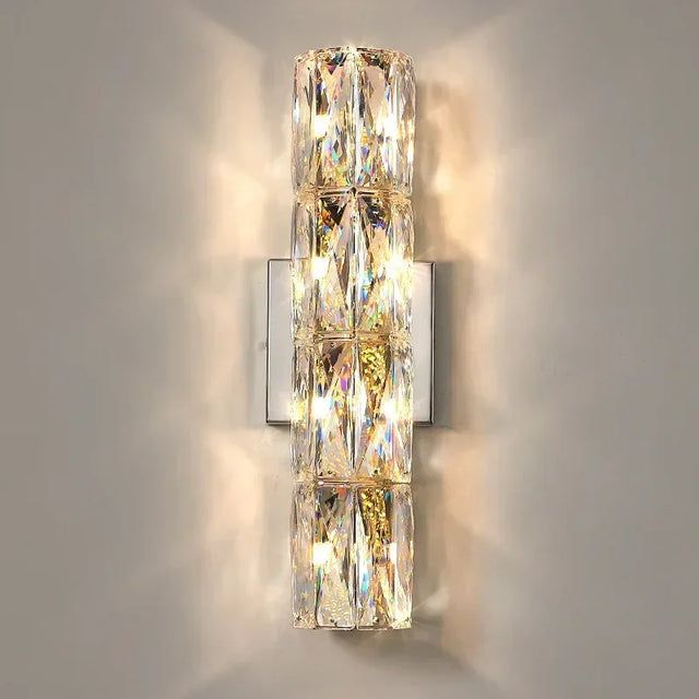 Modern High-end Crystal Wall Light Nordic Living Room Bedroom Bedside Long Wall Lamp Hotel Villa Corridor Bracket Light