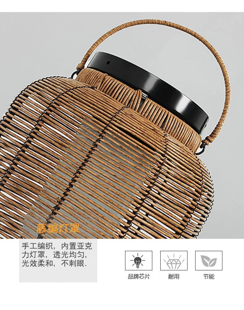 Solar GardenGarden Lawn Outdoor Portable Light Hanging Light Japanese Floor Light Balcony