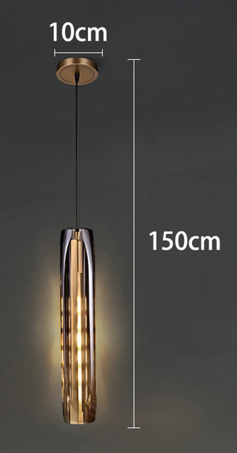 Nordic Minimal LED Pendant Lights Tubes Shaped Chandeliers Home Decor Dinning Living Rooms Villa Island Counter Lighting Fixture