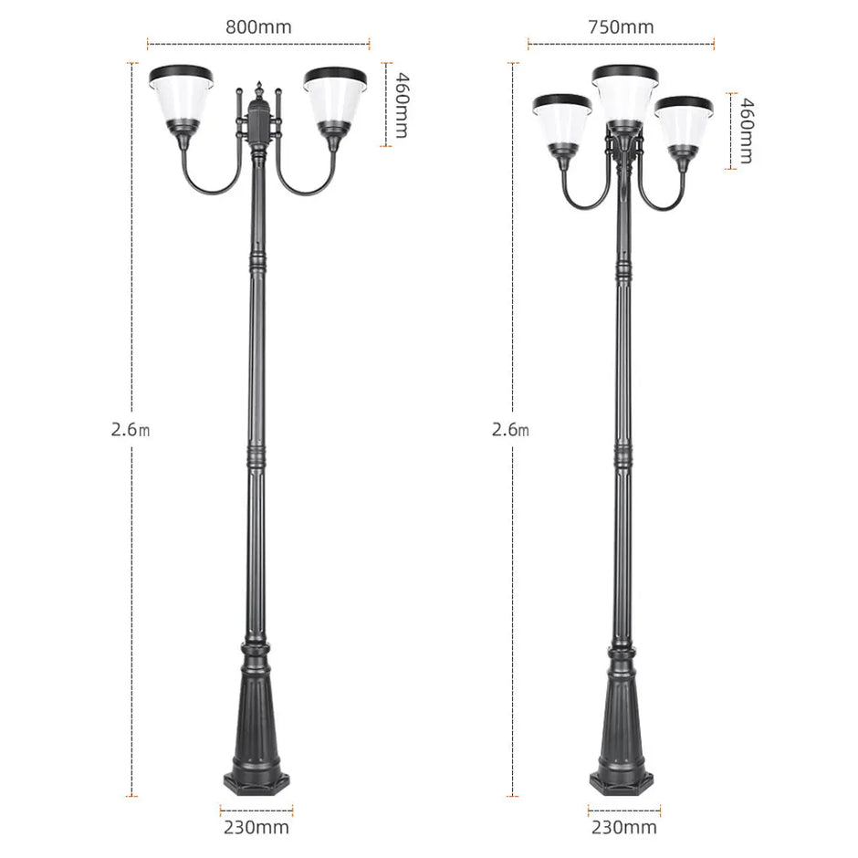 Modern Outdoor Street Lights for Villa Yard Garden Waterproof Aluminum Lamps High Pole Pillar Lamp Landscape Decor Lighting IP65