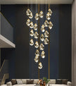 Modern home decoration crystal chandelier, stair Pendant lamp, living room Pendant lights, interior lighting