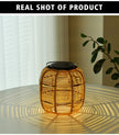 E2 Outdoor Solar Lamp Rattan Lantern Courtyard Balcony Garden Solar Decoration Lights Creative Atmosphere Lamp Bamboo Chandelier