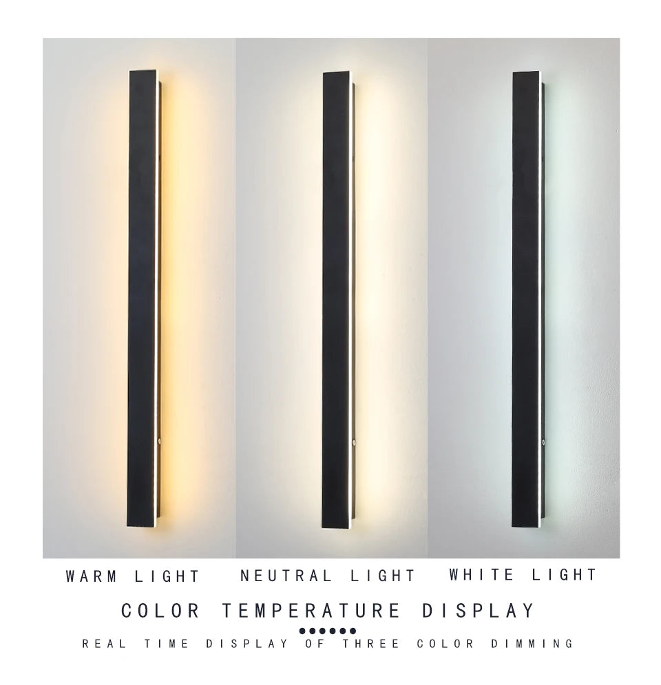 Long Wall Light Outdoor Lighting Waterproof Ip65LED Garden Country Villa Balcony Light Lnterior Wall Bedroom Living Room Light