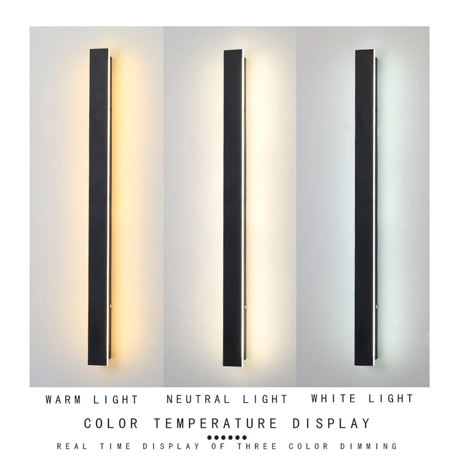 Long Wall Light Outdoor Lighting Waterproof Ip65LED Garden Country Villa Balcony Light Lnterior Wall Bedroom Living Room Light
