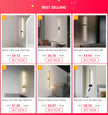 Modern LED Long Wall Lights for Bedroom Lighting Living Room Background Decorate Stairs Lamp Hotel Black Gold Sconce Fixtures