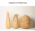 Southeast Asian Individuality Hand Woven Bamboo Chandelier Chinese Lamps Tea Room Restaurant Hotel Artistic Modeling Lampshade