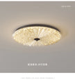 French Mid-Century Style Ceiling Lights Parlor Simple Retro Luxury Gold Resin Pleated Master Bedroom Room Decoration LED Fixture