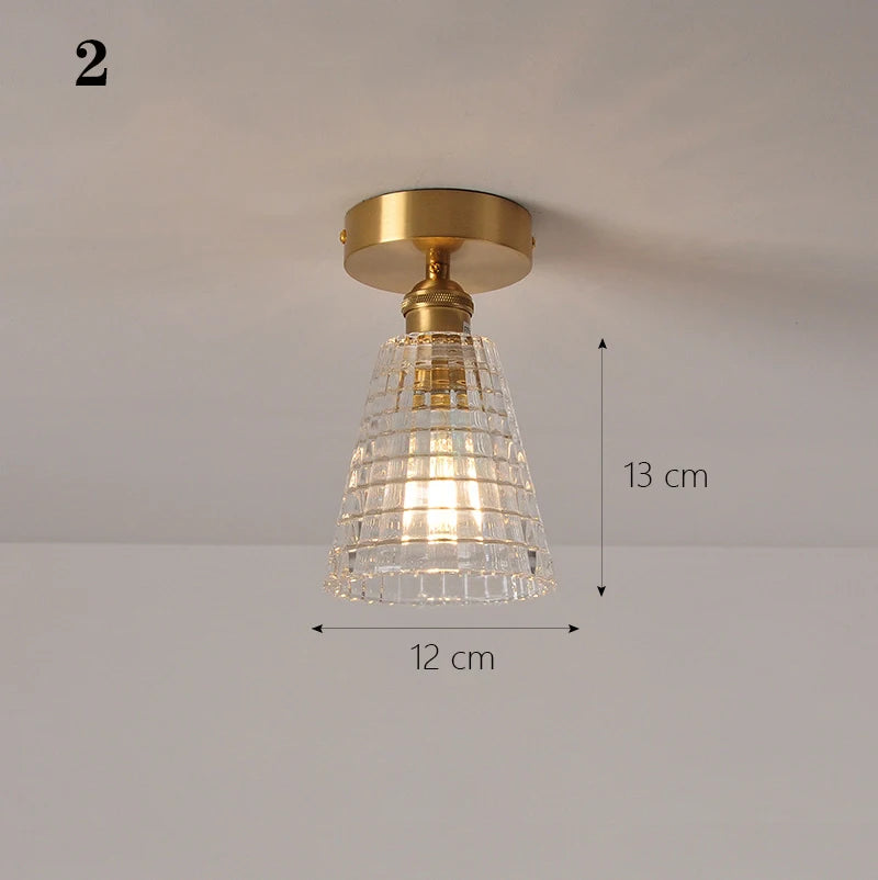Modern Pendant Ceiling Lamp with Glass Shade for Kitchen Aisle Balcony Bedroom Home Art Deco Led Ceiling Lights Fixtures E27