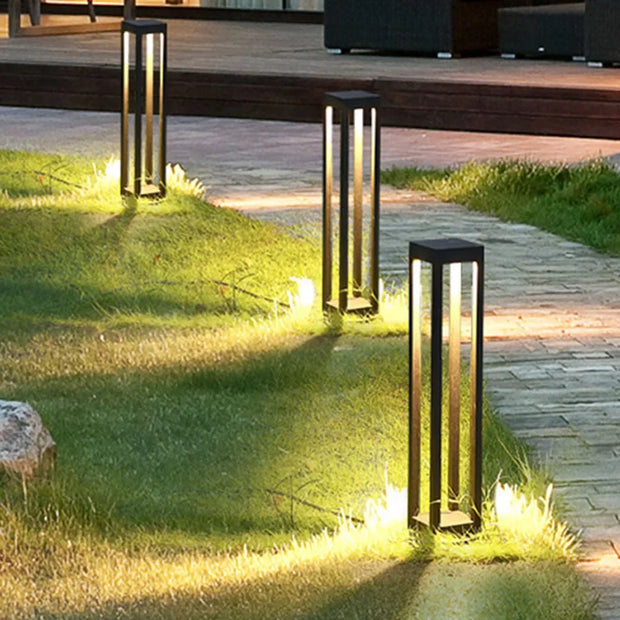Thrisdar 60/80CM Outdoor Garden Lawn Light 10W Villa Garden Pole Bollard Light Aluminium Landscape Pathway Light