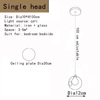 Nordic luxury White Magic bean Design glass LED Chandelier Lighting lustre Hardware Ceiling Duplex staircase Attic luminaire