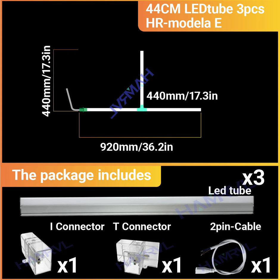 DIY Hair Salon Barbecue Shop Gym Bar Car Showroom 6000-6500k Garage Workshop Ceiling Light Honeycomb Tube Hexagonal LED Lighting