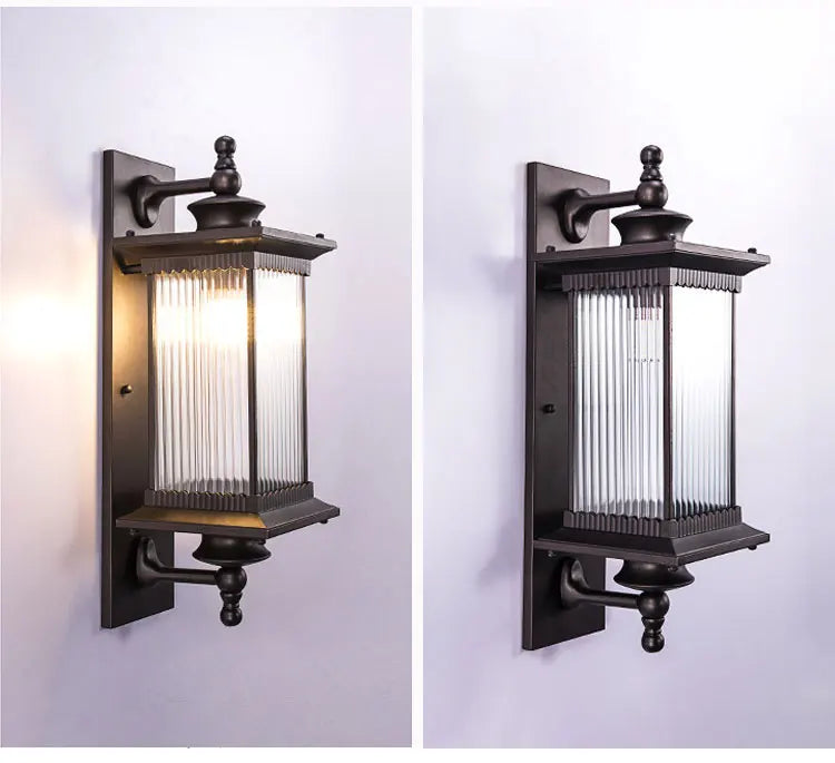 Retro Waterproof Outdoor Wall Lamp European Balcony Villa Garden Wall Light Courtyard Exterior Wall Lamp Corridor Aisle Lighting