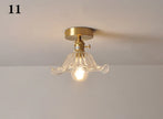 Modern Pendant Ceiling Lamp with Glass Shade for Kitchen Aisle Balcony Bedroom Home Art Deco Led Ceiling Lights Fixtures E27