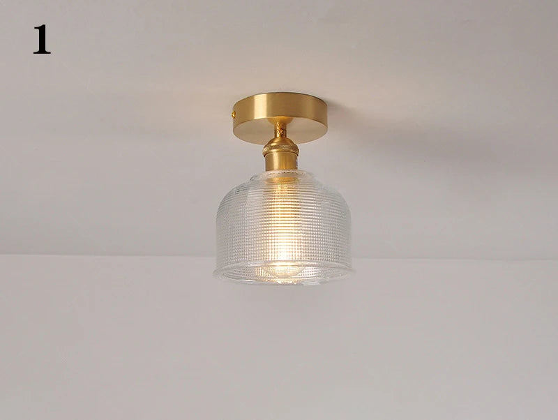 Modern Pendant Ceiling Lamp with Glass Shade for Kitchen Aisle Balcony Bedroom Home Art Deco Led Ceiling Lights Fixtures E27