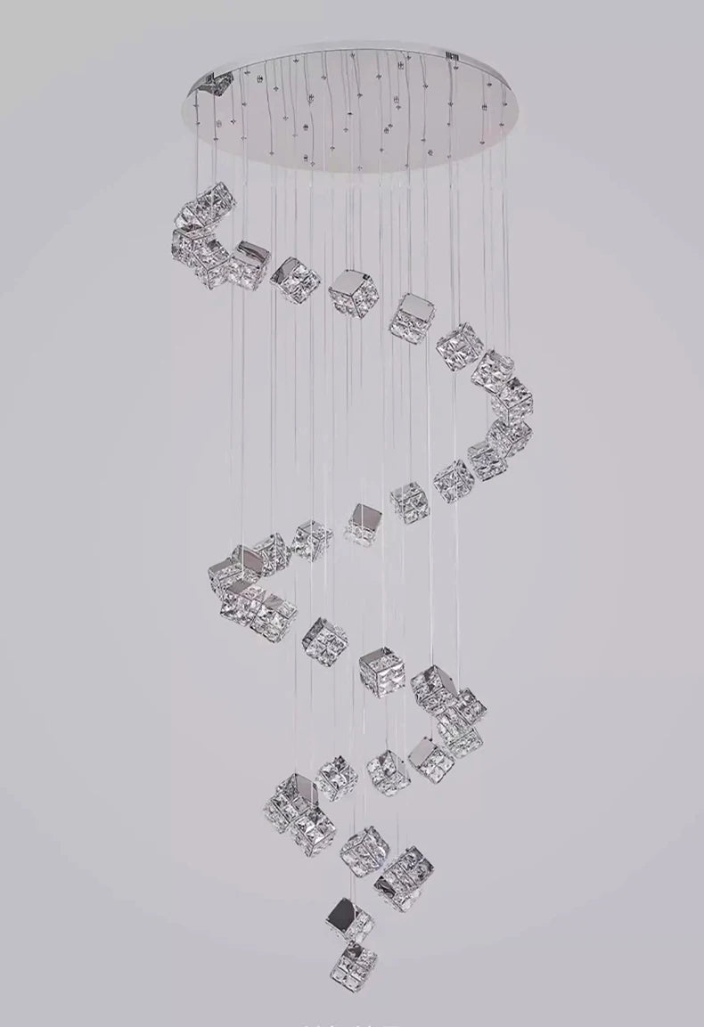 Modern home decoration crystal chandelier, stair Pendant lamp, living room Pendant lights, interior lighting