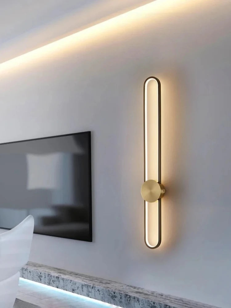 Modern Sconce LED Long Wall Light for Bedroom Living Room Surface Mounted Background Room Decor Wall Lighting Fixture