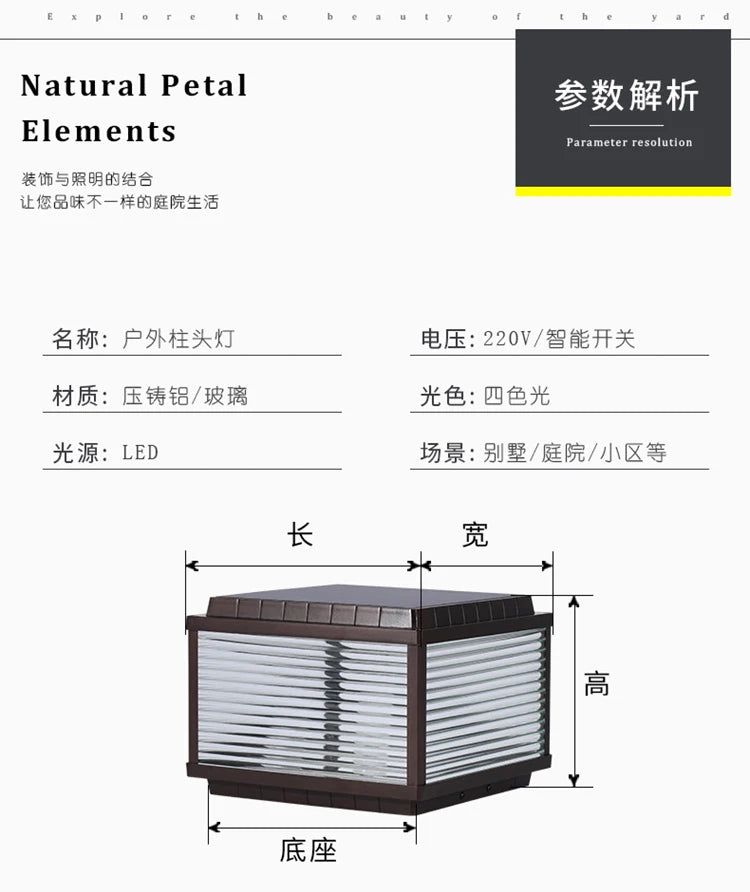 Lamp Display Lighting Decoration Garden Accessories Modern Designer Outdoor Light Yard Garten Lampe Outdoor Decoration