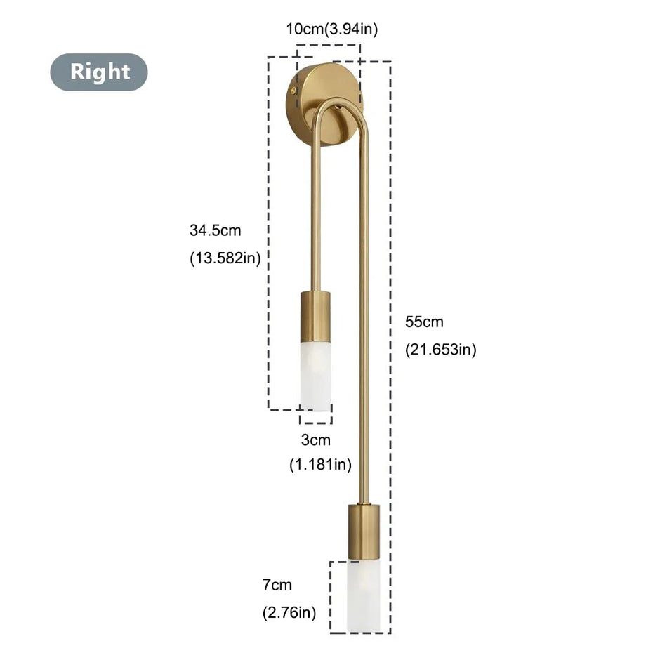 Nordic Luxury Wall Lamp Living Room Modern Minimalist LED Black gold Creative TV Background Wall Corridor Bedroom Bedside Lamp