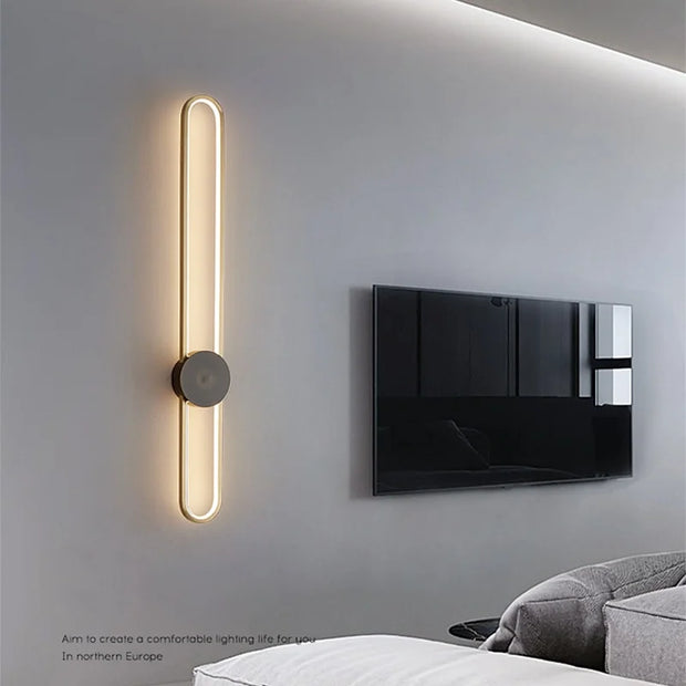 Modern Sconce LED Long Wall Light for Bedroom Living Room Surface Mounted Background Room Decor Wall Lighting Fixture